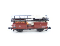 Minitrix N 13533 Güterwagen Doppelstock-Autotransportwagen mit 3 PKWs 869014 DB