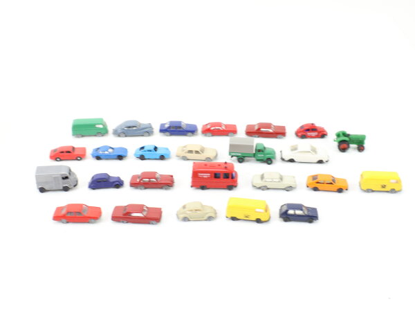 Wiking FLM Minis Spur N 25x Modellauto PKW Sportwagen VW T1 MB Feuerwehr Käfer