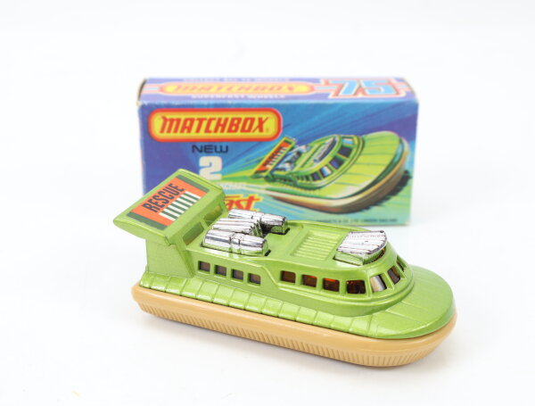 Matchbox Superfast No. 72 & 2 Modellfahrzeug Hovercraft 1972 "Rescue"/ OVP