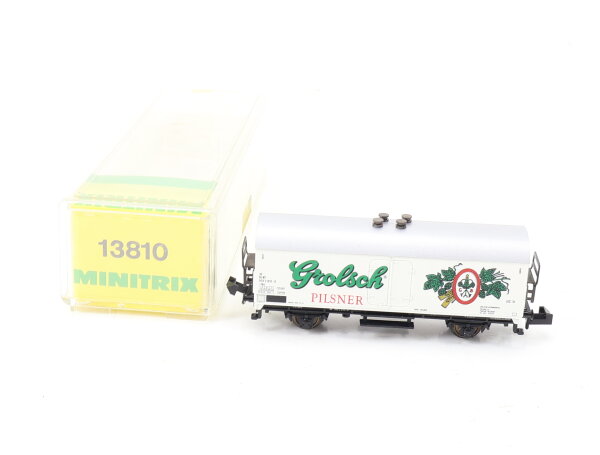 Minitrix Spur N 13810 Güterwagen Bierwagen ,,Grolsch Pilsner  2 810-0 DB / OVP