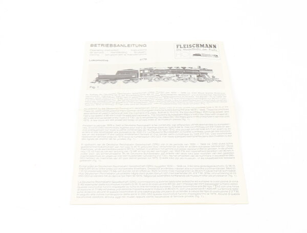 E1641 Fleischmann H0 Betriebsanleitung für Dampflok 4176