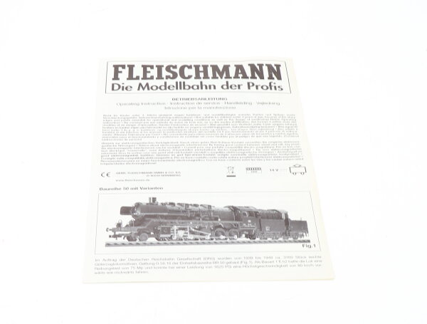 E1641 Fleischmann H0 Betriebsanleitung für Dampflok BR 50 mit Varianten