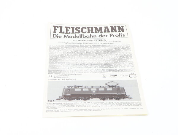E1641 Fleischmann H0 Betriebsanleitung für Elektrolok BR 141 mit Varianten