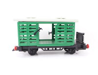 Playmobil Spur G 4101 gedeckter Güterwagen Verschlagwagen Viehwagen grün