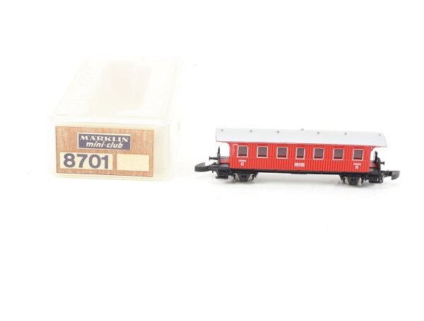 Märklin Z 8701 Personenwagen Länderbahnwagen 2.Kl. Württemberg 4051S rot / OVP