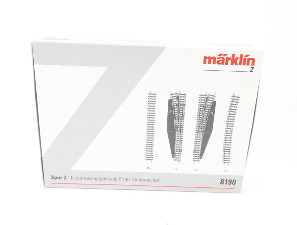 Märklin Z 8190 Gleis-Set Erweiterungspackung E mit Handweichen 1:220 OVP