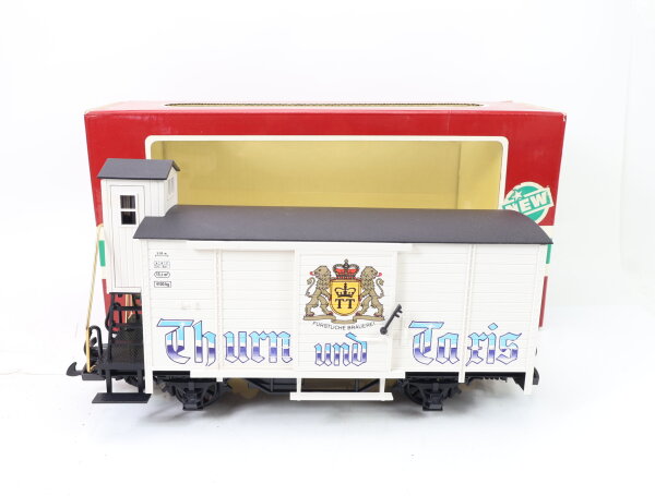 LGB Spur G 4126 Gedeckter Güterwagen Bierwagen mit Brhs. "Thurn and Taxis" OVP