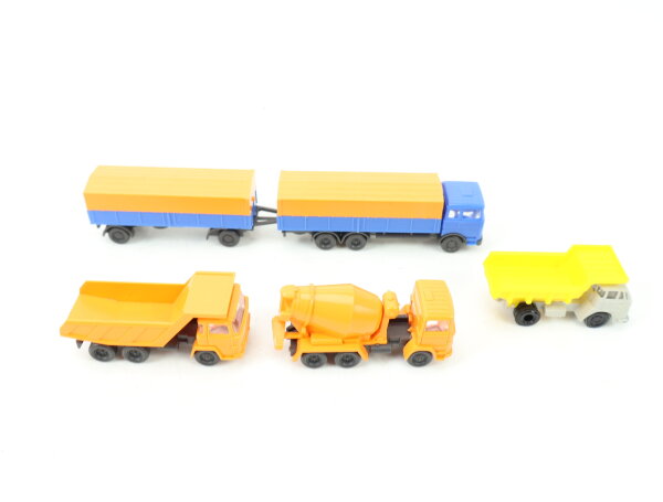 Wiking Spur N 4x Modellauto LKW Betonmischer Planen LKW mit Anhänger Kipper