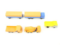 Wiking Spur N 4x Modellauto LKW Betonmischer Planen LKW mit Anhänger Kipper
