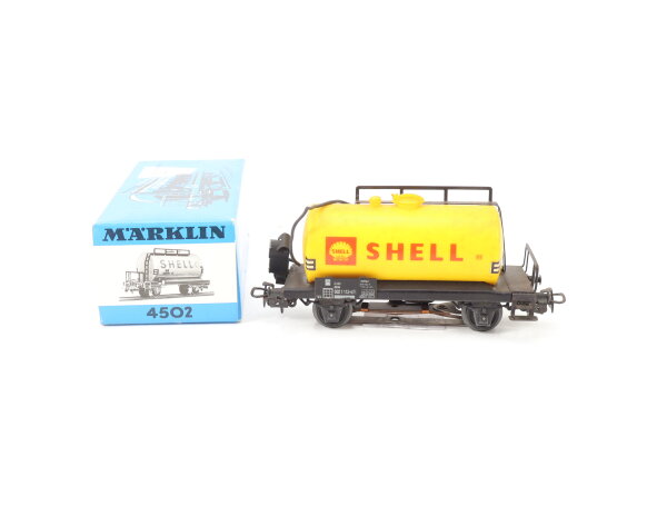 Märklin H0 4502 Güterwagen Kesselwagen "SHELL" 022 1 112-6 DB gelb DB / OVP