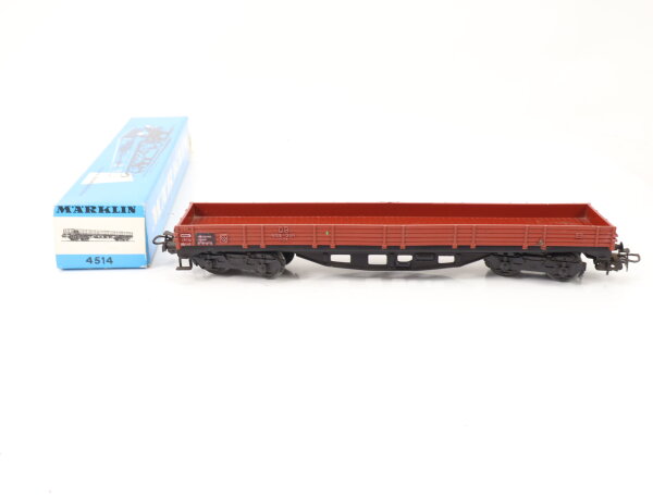 Märklin H0 4514 offener Güterwagen Niederbordwagen 496 391 braun DB