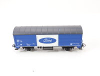 Märklin H0 4937 aus Bausatz gedeckter Güterwagen 022 0 593-7 "Ford" blau DB