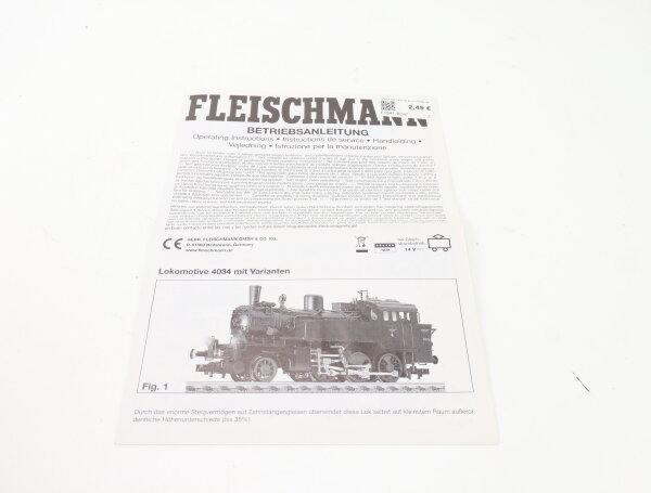 E1641 Fleischmann H0 Betriebsanleitung für Dampflok 4034 mit Varianten