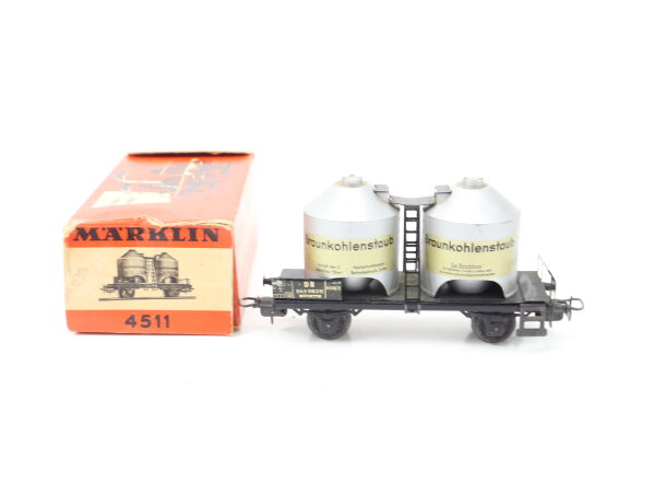 Märklin H0 4511 Güterwagen Braunkohlenstaubwagen 543 082 silber DB / OVP