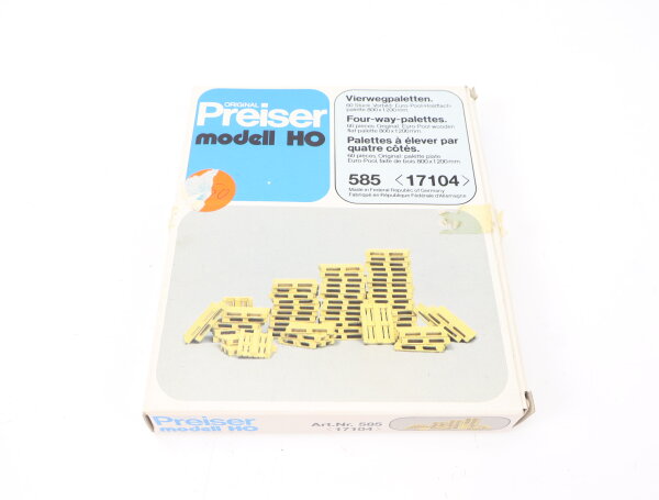 Preiser H0 585 Ausschmückungen 48x Vierwegpalette Paletten Ladegut 1:87