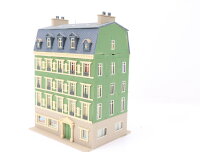 Vollmer H0 3779 Gebäude Stadthaus mit Mansarden gebaut