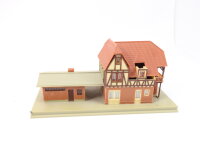 Faller Spur N 2104 Gebäude Bahnhof Reichenbach mit Lagerhalle 1:160 gebaut OVP