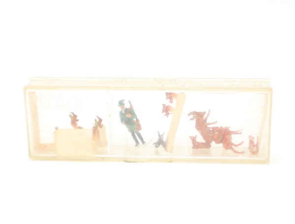 Preiser H0 (4)182 Figuren-Set Jäger Jagdhunde Hasen und Rehwild 1:87