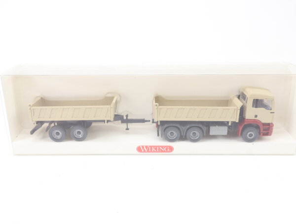 Wiking H0 678 02 37 Modellauto LKW Kipperhängerzug MAN TGA M 1:87
