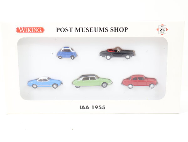 Wiking H0 81-29 Modellauto Set Post Museum Shop IAA 1955 1:87