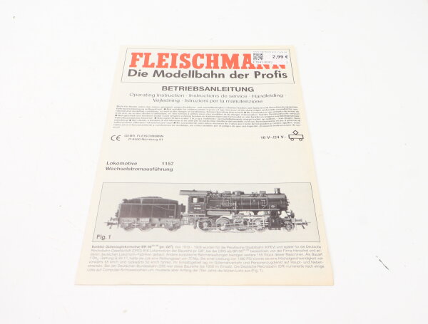 E1641 Fleischmann H0 Betriebsanleitung für Dampflok BR 56 1157 AC Ausführung