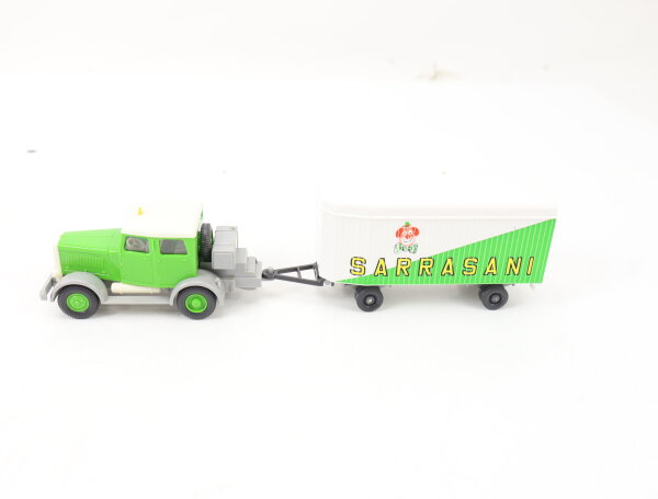 Wiking H0 853/1 Modellauto Hanomag ST 100 mit Zirkusanhänger Sarrasani 1:87