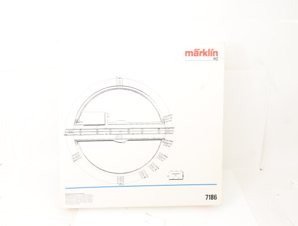Märklin H0 7186 elektrische Drehscheibe mit Stellpult für M-Gleis / Blech OVP