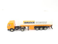 Herpa H0 Modellauto LKW Mercedes-Benz Tanklastzug "Bauder" orange/weiß 1:87