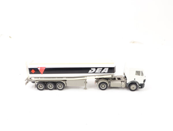 Herpa H0 Modellauto LKW Mercedes-Benz Tanklastzug "Dea" weiß / schwarz 1:87