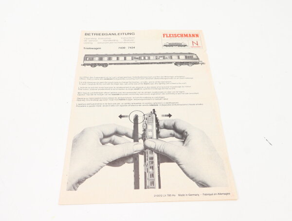 E1641 Fleischmann N Betriebsanleitung für Triebwagen 7430 7434