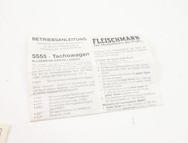 E1641 Fleischmann H0 Betriebsanleitung für Tachowagen 5555
