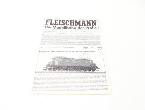 E1641 Fleischmann H0 Betriebsanleitung für Elektrolok Ae 3/6 SBB mit Varianten