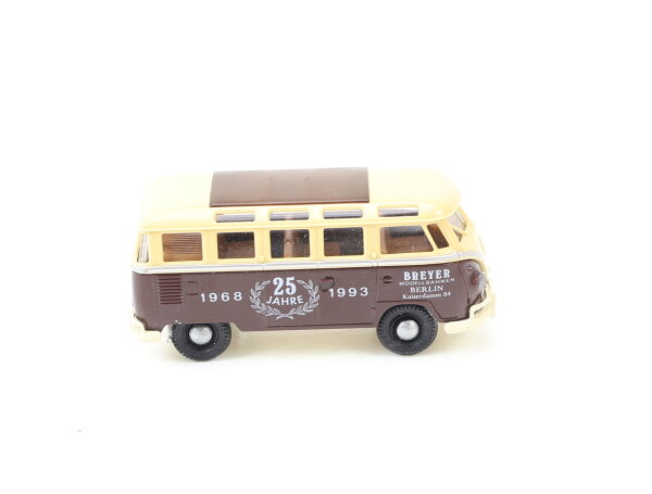 Brekina H0 31834 Modellauto VW T1 Bus Bulli Samba " 25 Jahre Breyer" Webemodell
