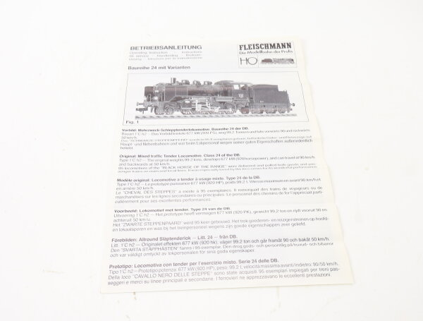 E1641 Fleischmann H0 Betriebsanleitung für Dampflok BR 24 mit Varianten