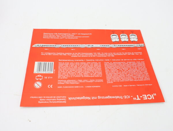 E1641 Fleischmann N Betriebsanleitung für ICE Triebwagenzug m Neigetechnik 7460