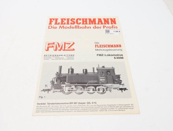 E1641 Fleischmann H0 Betriebsanleitung für FMZ Dampflok 64098