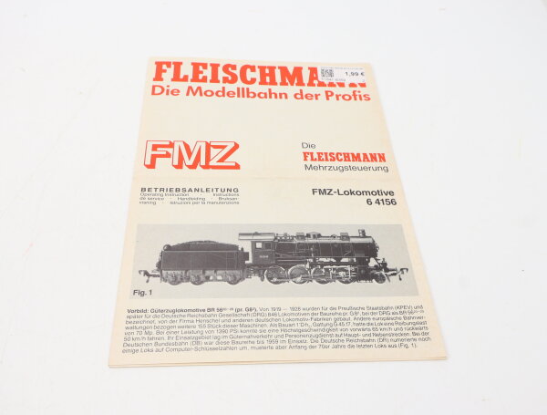 E1641 Fleischmann H0 Betriebsanleitung für FMZ Dampflok 64154