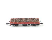 Märklin Spur Z 8610 Güterwagen Niederbordwagen 343 0 001-2 beladen braun DB