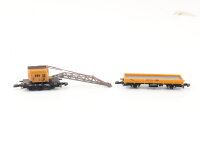 Märklin Spur Z 8657 Set aus Kranwagen und Niederbordwagen Braun 974 0 078-8 DB