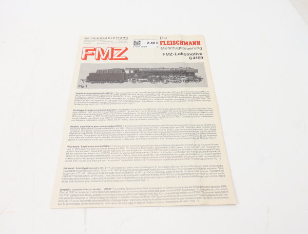 E1641 Fleischmann H0 Betriebsanleitung für FMZ Dampflok 64169