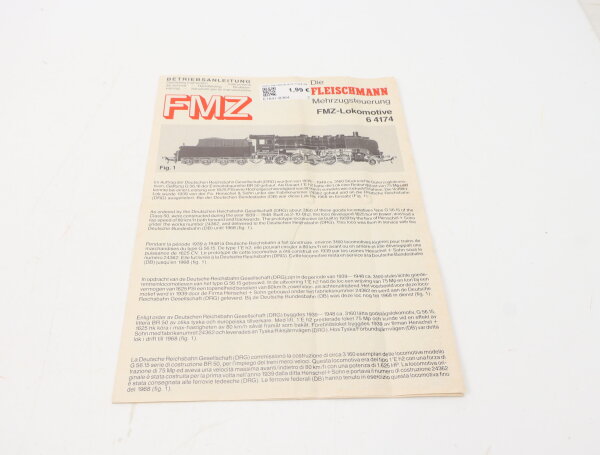 E1641 Fleischmann H0 Betriebsanleitung für FMZ Dampflok 64174