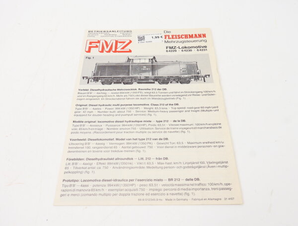 E1641 Fleischmann H0 Betriebsanleitung für FMZ Diesellok 64229 64230 64231