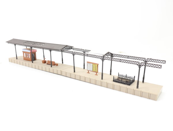 Kibri H0 Gebäude Bahnsteig ohne Überdachung mit Wartenden Länge ca. 50 cm 1:87