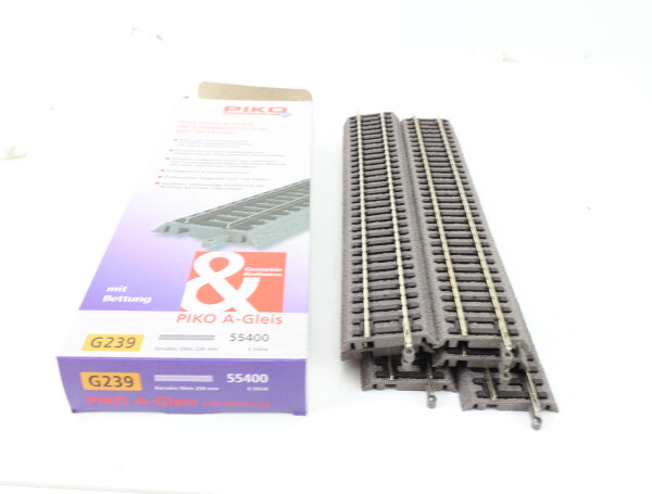 Piko H0 55400 A-Gleis mit Bettung Gerade G239 6 Stück OVP