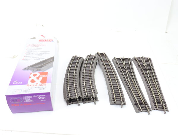 Piko H0 55321 Gleis m. Bett. Gleis Set C / ohne Graden