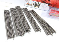 PIKO H0 55380 Ergänzungs-Set: Güterwagen mit Graffiti und Bettungsgleisen