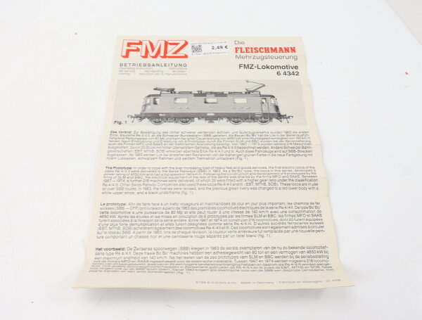 E1641 Fleischmann H0 Betriebsanleitung für FMZ Elektrolok 64342