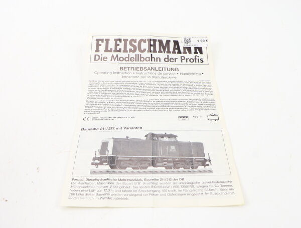 E1641 Fleischmann H0 Betriebsanleitung für Diesellok BR 211/212 mit Varianten