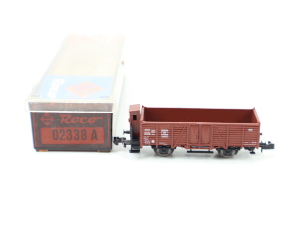 Roco Spur N 02338A Offener Güterwagen mit Bremserhaus 752052 DB / OVP