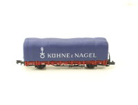 Arnold Spur N 4474 Güterwagen Rungenwagen mit Plane Kühne & Nagel 430052 DB/OVP